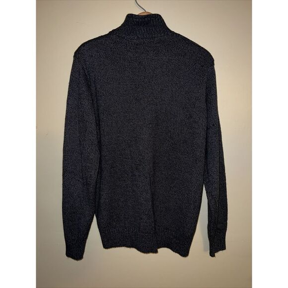 Oscar De La Renta Men's Large Quarter Zip Pullover Sweater Charcoal Gray - Picture 4 of 7